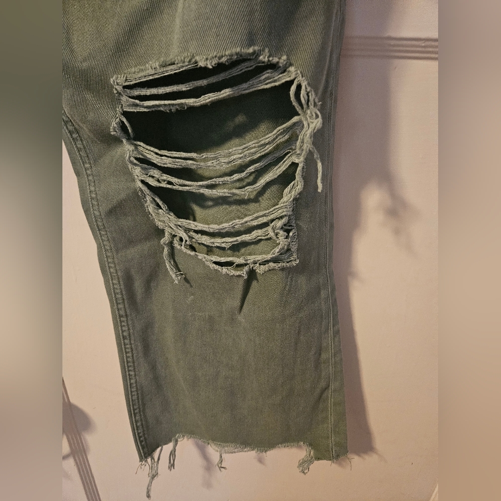 Altr'd State Olive Distressed Jeans - Picture 4 of 5